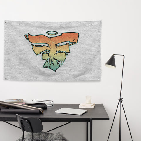 Fearless Fame Graffiti Flag