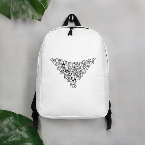 Fearless Fame Ghost Doodle Minimalist Backpack