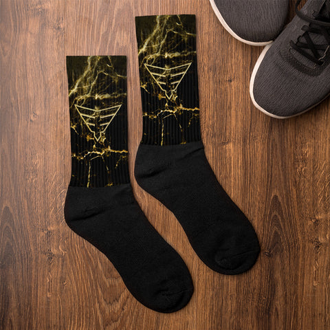 Fearless Fame Marble | Black Socks