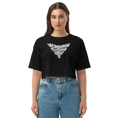 Fearless Fame Ghost Doodle Crop Top