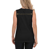 Fearless Fame Women's Rose Golden Muscle Shirt