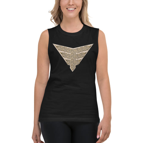 Fearless Fame Women's Rose Golden Muscle Shirt