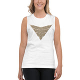 Fearless Fame Women's Rose Golden Muscle Shirt