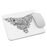 Fearless Fame Ghost Doodle Mouse Pad