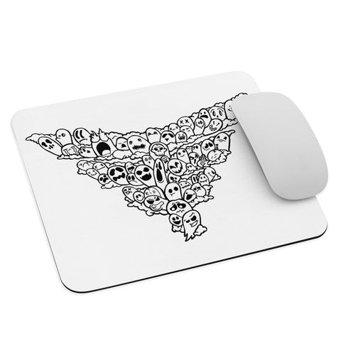 Fearless Fame Ghost Doodle Mouse Pad