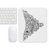 Fearless Fame Ghost Doodle Mouse Pad
