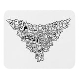 Fearless Fame Ghost Doodle Mouse Pad