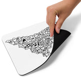 Fearless Fame Ghost Doodle Mouse Pad