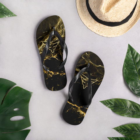 Fearless Fame Marble | Black Flip-Flops