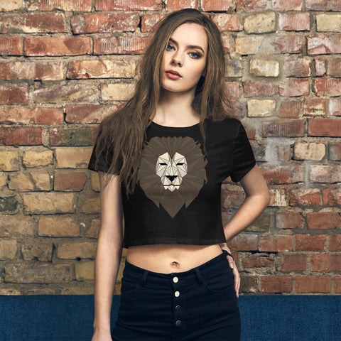 Fearless Fame Geometric | Lion Women’s Crop Tee