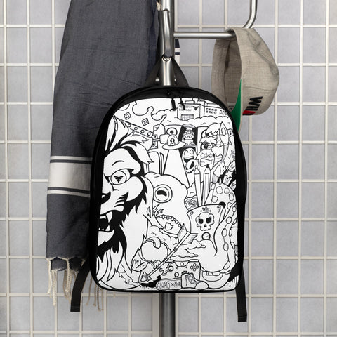 Fearless Fame Brand Name Doodle Minimalist Backpack