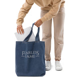 Fearless Fame Denim Tote Bag